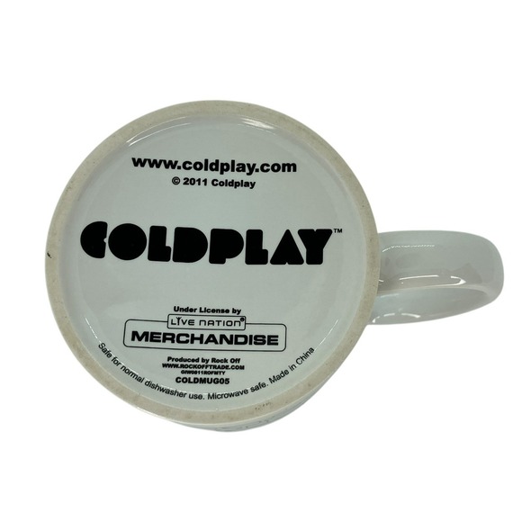 Rare Coldplay Mug Cup Band Music Merch Every Teardrop Is A Waterfall Coffee Tea - Picture 3 of 6